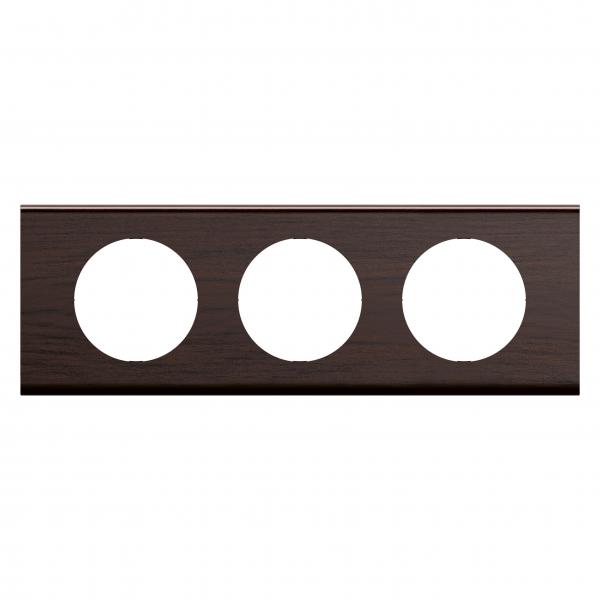 Vignette 2 produit Plaque de finition nouveau Cliane 3 postes - finition Frne Wengu | Ref : CP2503