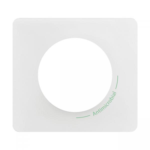 Vignette 2 produit Plaque de finition nouveau Cliane 1 poste - Blanc antimicrobien | Ref : CP2601