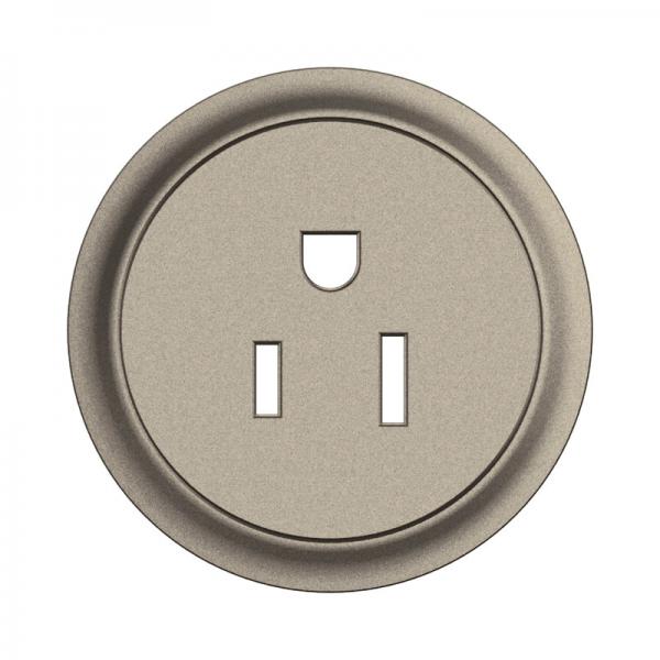 Vignette 2 produit Enjoliveur prise 2P+T Standard Amricain nouveau Cliane - Titanium | Ref : CT0131