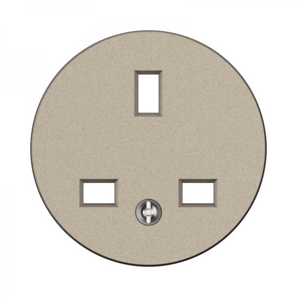 Vignette 2 produit Enjoliveur prise 2P+T nouveau Cliane Standard Britannique - Titanium | Ref : CT0160