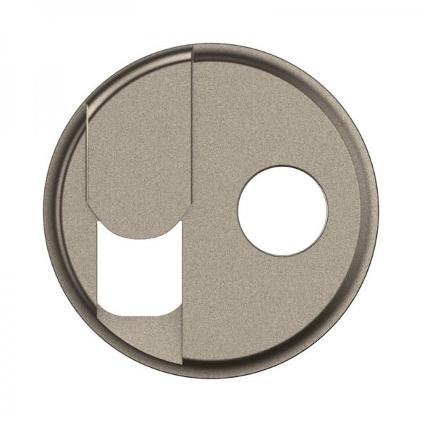 Vignette 2 produit Enjoliveur prise TV + prise RJ45 nouveau Cliane - Titanium | Ref : CT0342