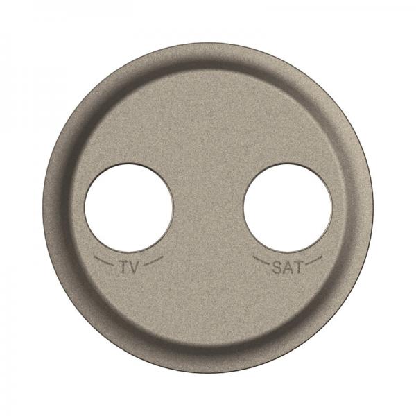Vignette 2 produit Enjoliveur prise TV-SAT nouveau Cliane toile blinde - Titanium | Ref : CT0392