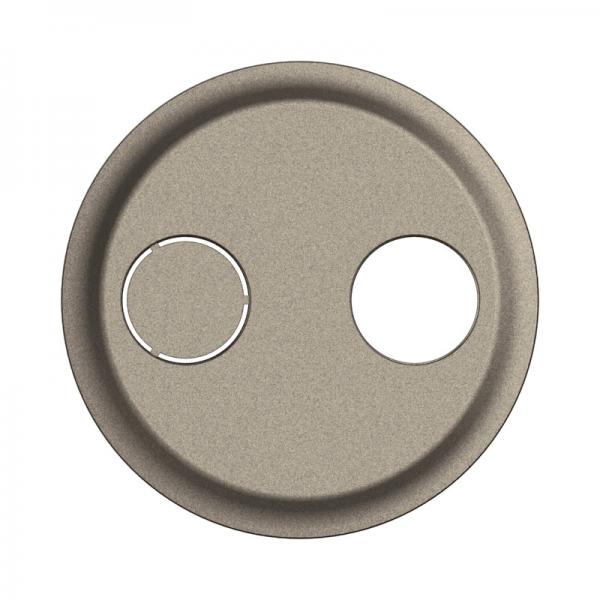 Vignette 2 produit Enjoliveur prise réseau câblé AFORM - double F à visser nouveau Céliane - Titanium | Ref : CT0399