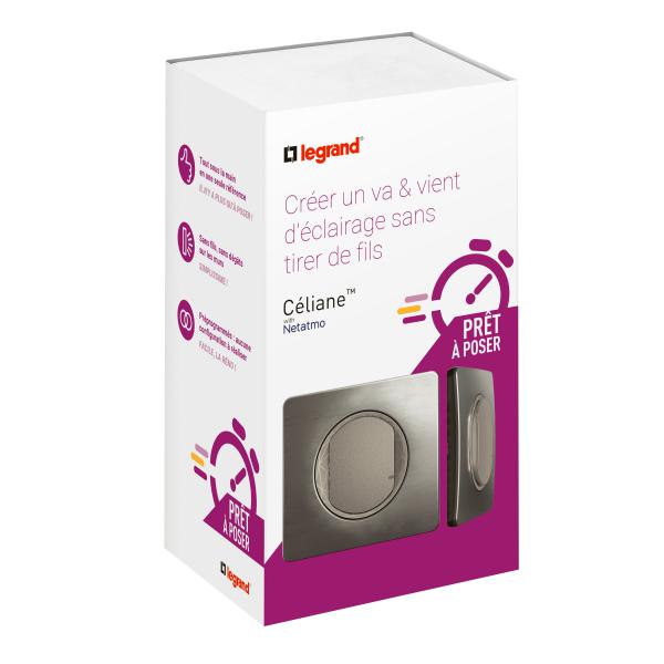 Vignette 2 produit Prt--Poser nouveau Cliane crer un va-et-vient, inter + cde sans fils - Titanium | Ref : CT0404