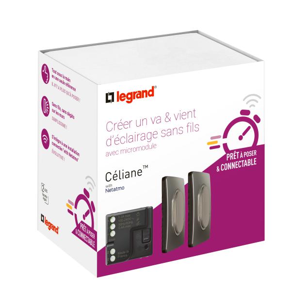 Vignette 2 produit Prt--Poser nouveau Cliane crer un va-et-vient, micromodule+2cdes ss fils - Titanium | Ref : CT0405
