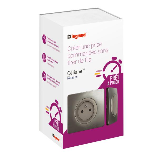 Vignette 2 produit Prt--Poser nouveau Cliane crer une prise de courant commande - Titanium | Ref : CT0406