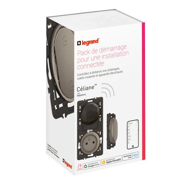 Vignette 2 produit Pack de dmarrage nouveau Cliane with Netatmo pour installation connecte - Titanium | Ref : CT0443