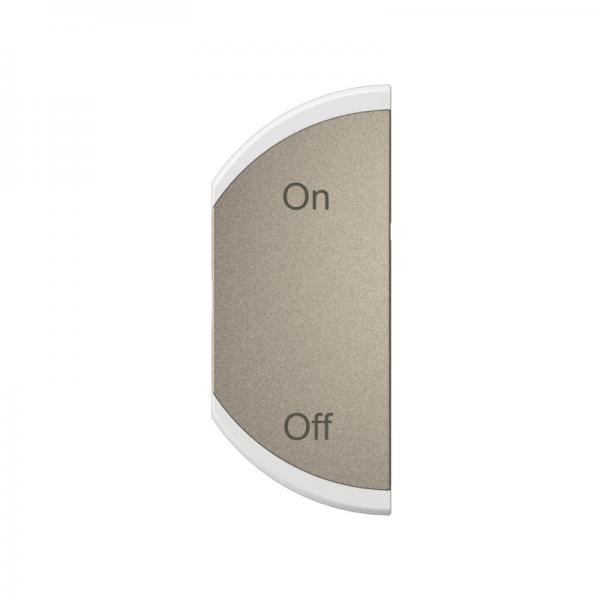 Vignette 2 produit Enjoliveur demi-touche Cliane marquage ON et OFF montage gauche - Titanium | Ref : CT0502