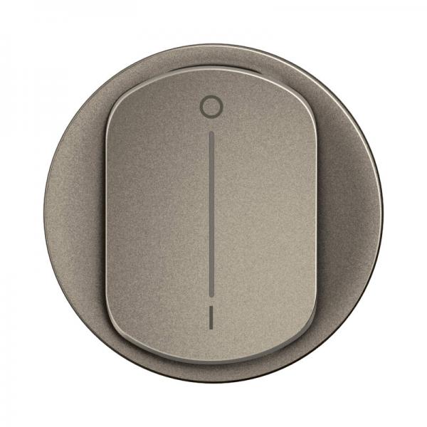 Vignette 2 produit Enjoliveur interrupteur bipolaire à voyant nouveau Céliane - Titanium | Ref : CT1020
