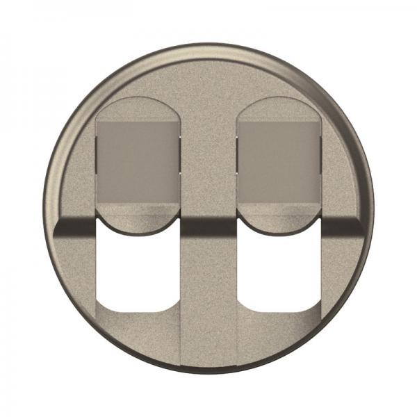 Vignette 2 produit Enjoliveur prise double RJ45 nouveau Cliane - Titanium | Ref : CT2346