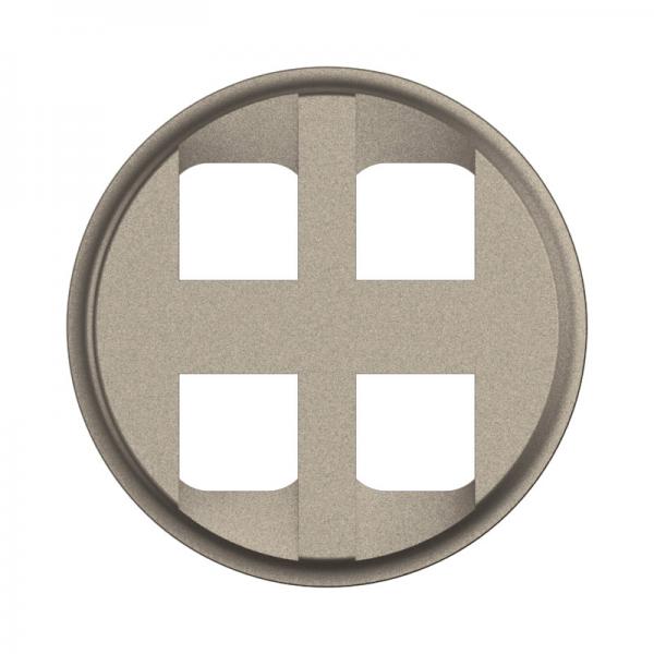 Vignette 2 produit Enjoliveur prise quadruple RJ45 nouveau Cliane - Titanium | Ref : CT4348
