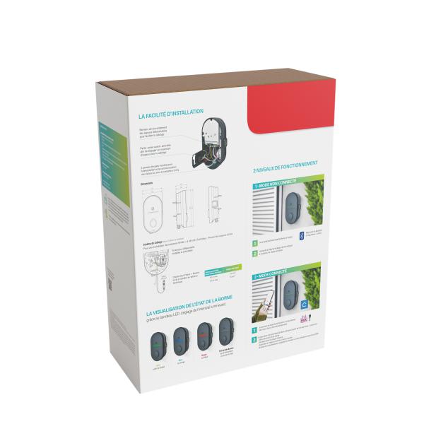 Vignette 2 produit Pack borne de recharge Green\'up Home monophas�e AC 3.7kW - Mode 2 + Mode 3 - livr�e avec protections : disjoncteur. interrupteur diff�rentiel et d�clencheur � �mission | Ref : GUH057003