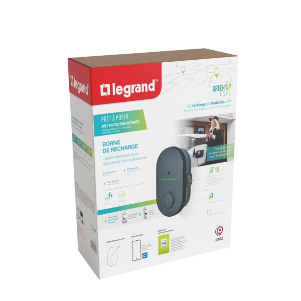 Vignette 2 produit Borne de recharge de VE et VHR pour r�sidentiel individuel Green\'up Home monophas�e 3.7kW AC Mode 2 + Mode 3 | Ref : GUH057030