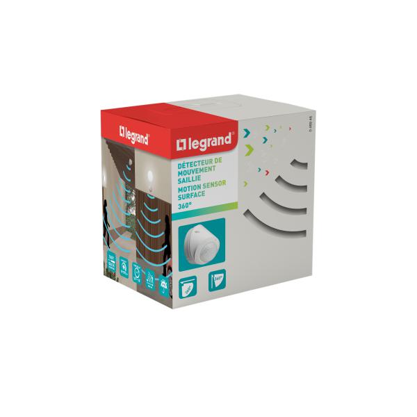 Vignette 3 produit Ref : 048946 | Dtecteur de mouvement autonome ECO1 3 fils avec neutre IP55 pour fixation au mur ou au plafond en s