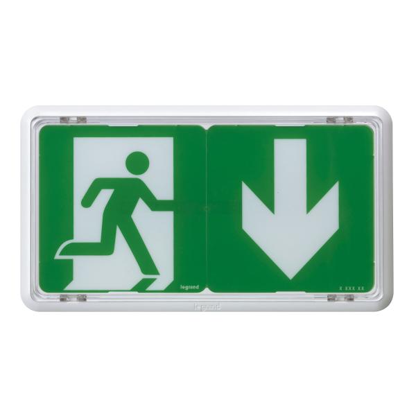 Vignette 3 produit Ref : 062625 | BAES d'vacuation saillie IP43 IK07 plastique SATI adressable pour ERP et ERT