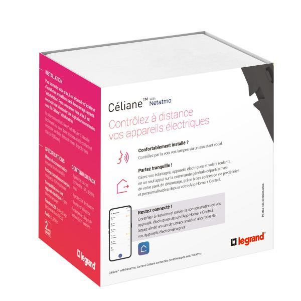 Vignette 3 produit Ref : 064895A | Prise connecte Cliane with Netatmo 16A sans plaque graphite