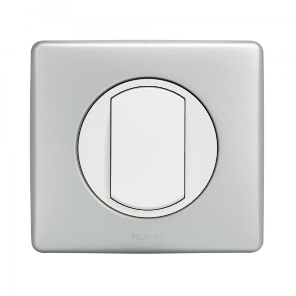 Vignette 3 produit Ref : 066781 | Plaque de finition Cliane Collection Mtal 1 poste finition Alu naturel avec systme de rattrapage des dfauts du mur