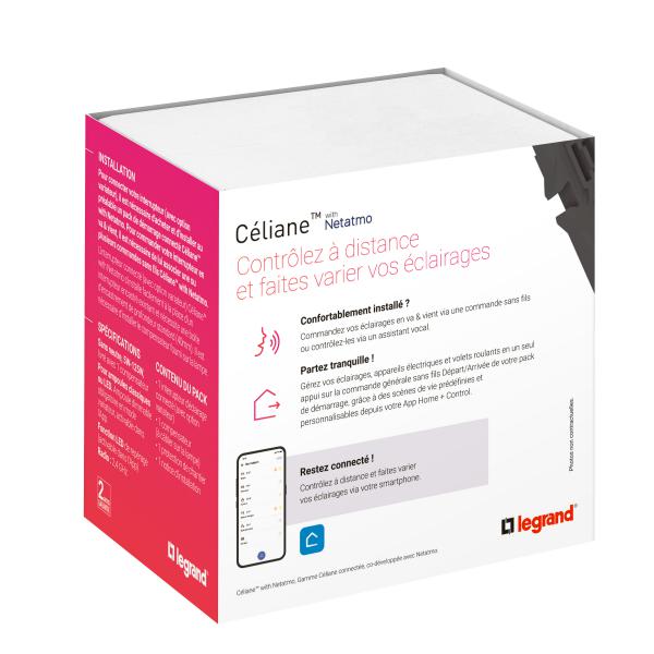 Vignette 3 produit Ref : 067771A | Interrupteur sans Neutre connecté Céliane with Netatmo sans plaque titane