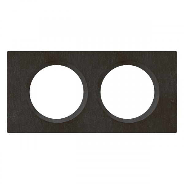Vignette 3 produit Ref : 069372 | Plaque Cliane Matires 2 postes  -  finition Ardoise