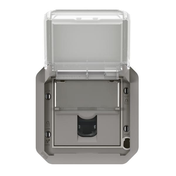 Vignette 3 produit Ref : 069559L | Prise RJ45 catgorie 6A STP Plexo composable gris