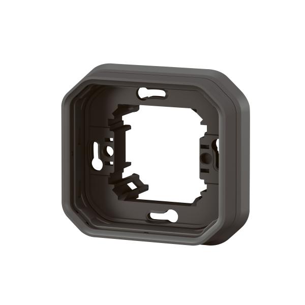 Vignette 3 produit Ref : 069606L | Support plaque encastr 1 poste Plexo anthracite