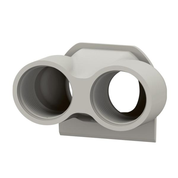 Vignette 3 produit Ref : 069650L | Embout presse-toupe Plexo 2 entres PG16 gris