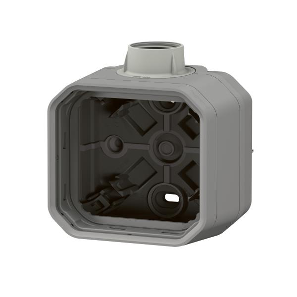Vignette 3 produit Ref : 069652L | Botier saillie  presse toupe 1 entre PG16 1 poste Plexo gris