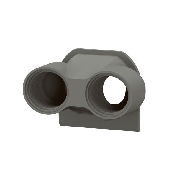 Vignette 3 produit Ref : 069673L | Embout presse-toupe Plexo 2 entres ISO20 anthracite