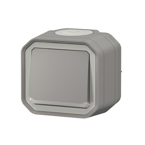 Vignette 3 produit Ref : 069722L | Poussoir NO lumineux Plexo complet saillie gris