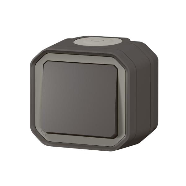 Vignette 3 produit Ref : 069761L | Interrupteur ou va-et-vient 10AX 250V Plexo complet saillie anthracite
