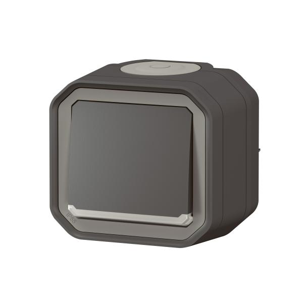 Vignette 3 produit Ref : 069782L | Poussoir NO lumineux Plexo complet saillie anthracite