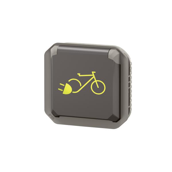 Vignette 3 produit Ref : 069807L | Prise de courant Plexo pour recharge 2 roues lectriques composable anthracite