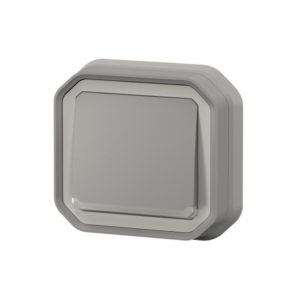 Vignette 3 produit Ref : 069832L | Poussoir NO lumineux Plexo complet encastré gris
