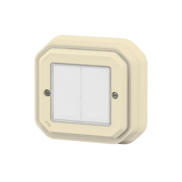 Vignette 3 produit Ref : 069857L | Commande double Self-e pour clairage et prise Plexo with Netatmo complet sable