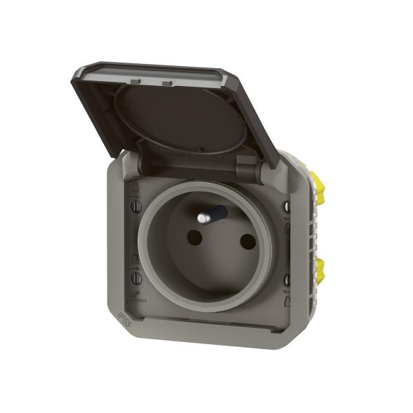 Vignette 3 produit Ref : 069891L | Prise de courant 2P+T Plexo composable anthracite