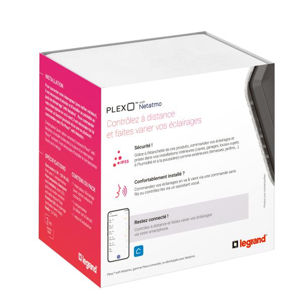 Vignette 3 produit Ref : 069895L | Interrupteur connecté sans Neutre Plexo with Netatmo composable anthracite