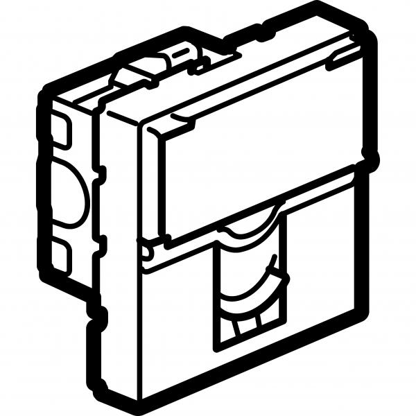 Vignette 3 produit Ref : 076564 | Prise RJ45 catgorie6 UTP Mosaic 2 modules  -  blanc