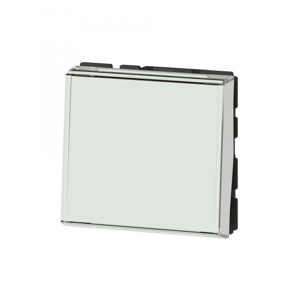 Vignette 3 produit Ref : 077043L | poussoir inverseur 6a 2 modules evoled porte etiquette blanc
