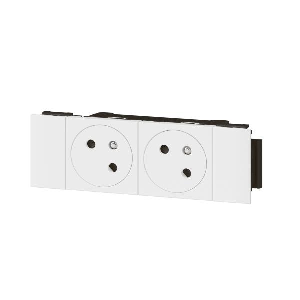 Vignette 3 produit Ref : 077102L | Prise de courant 2P+T mosaic link 4m fb blanc clippage dir surface