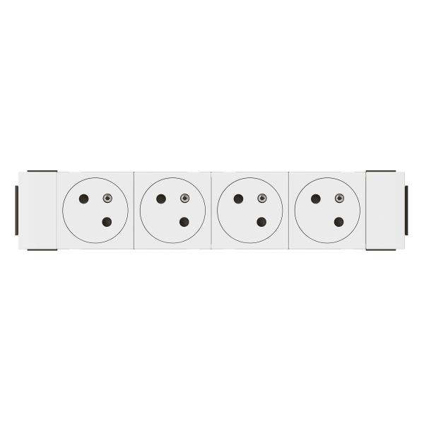 Vignette 3 produit Ref : 077104L | Prise de courant 2P+T mosaic link 8m fb blanc clippage dir surface