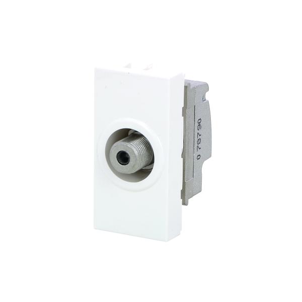 Vignette 3 produit Ref : 078790 | Prise tlvision typeF Mosaic 1 module  -  blanc