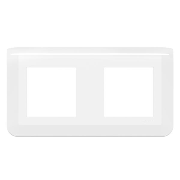 Vignette 3 produit Ref : 078804L | Plaque de finition horizontale Mosaic pour 2x2 modules blanc