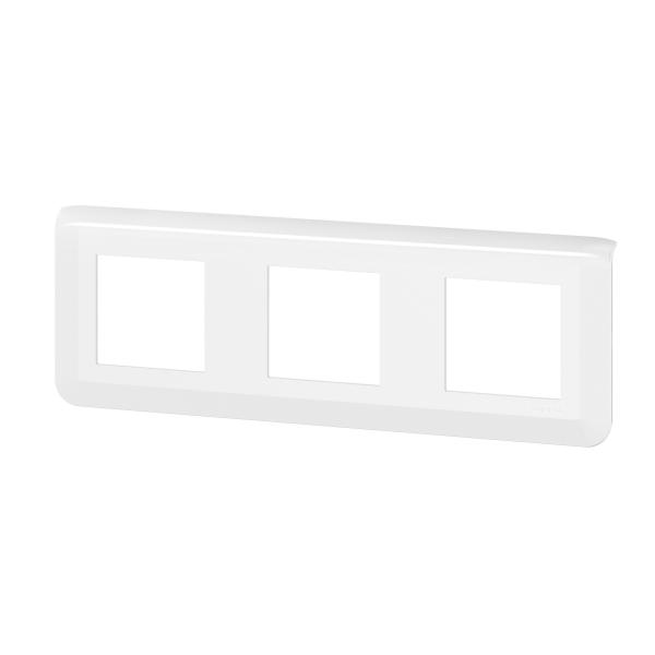 Vignette 3 produit Ref : 078806L | Plaque de finition horizontale Mosaic pour 3x2 modules blanc