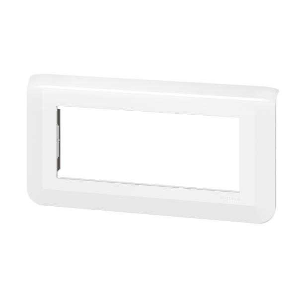 Vignette 3 produit Ref : 078815L | Plaque de finition horizontale Mosaic pour 5 modules blanc