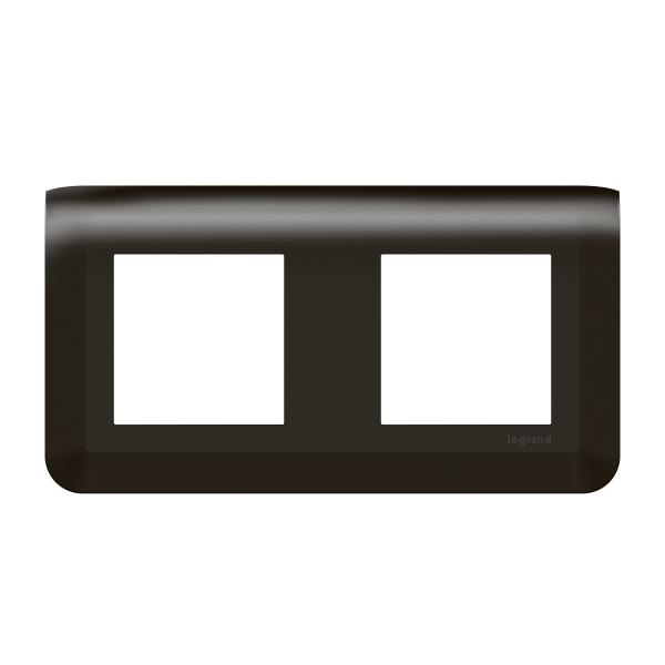 Vignette 3 produit Ref : 079044L | Plaque de finition horizontale Mosaic pour 2x2 modules noir mat