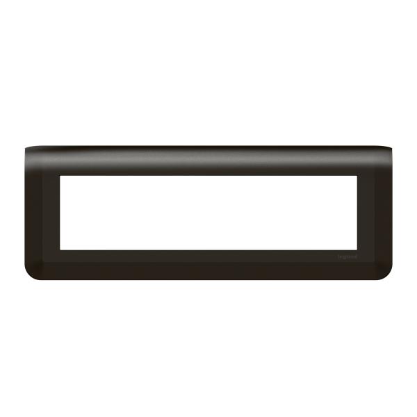 Vignette 3 produit Ref : 079058L | Plaque de finition horizontale Mosaic pour 8 modules noir mat