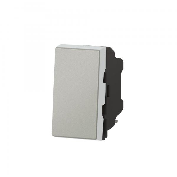 Vignette 3 produit Ref : 079230L | Poussoir ou poussoir inverseur Mosaic Easy-Led 6A 250V~ 1 module - alu
