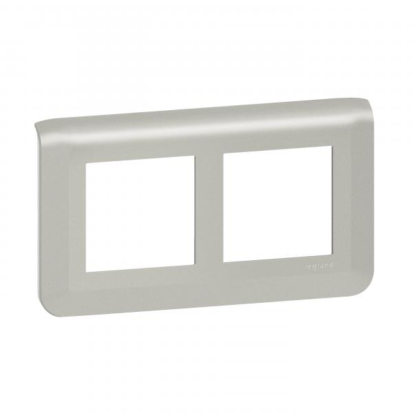 Vignette 3 produit Ref : 079364L | Plaque de finition 2x2 modules alu entraxe 57