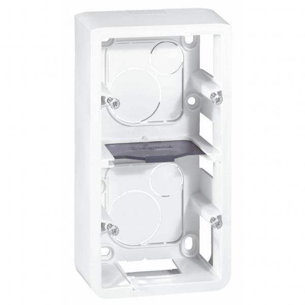 Vignette 3 produit Ref : 080282 | Cadre saillie profondeur 40mm Mosaic pour 5 ou 2x2 modules vertical et support référence 080252