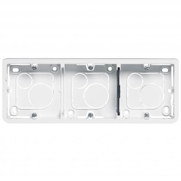 Vignette 3 produit Ref : 080286 | Cadre saillie profondeur 40mm Mosaic pour 6 , 8 ou 3x2 modules horizontal et support référence 08025